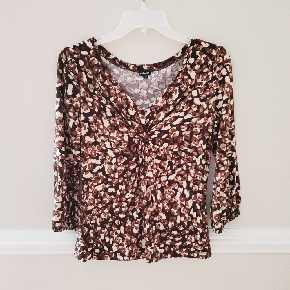 NWOT Rafaella Leapord Print Blouse